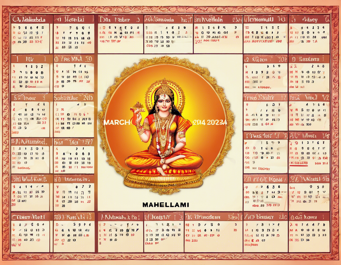 Mahalaxmi Calendar 2025 March Month 